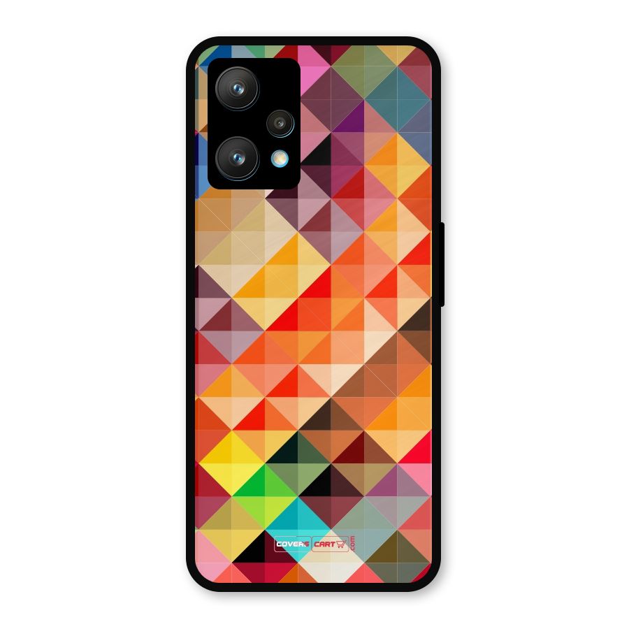 Colorful Cubes Metal Back Case for Realme 9 Pro Plus 5G