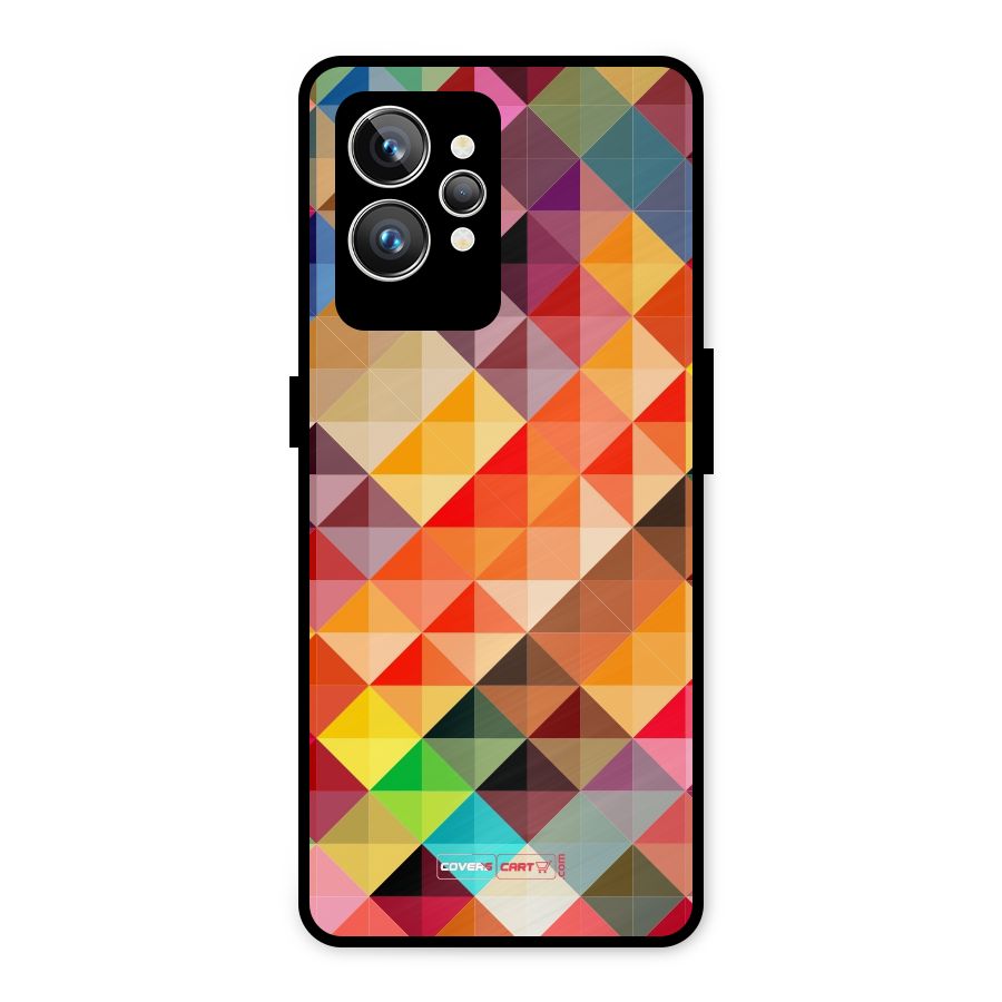 Colorful Cubes Metal Back Case for Realme GT2 Pro