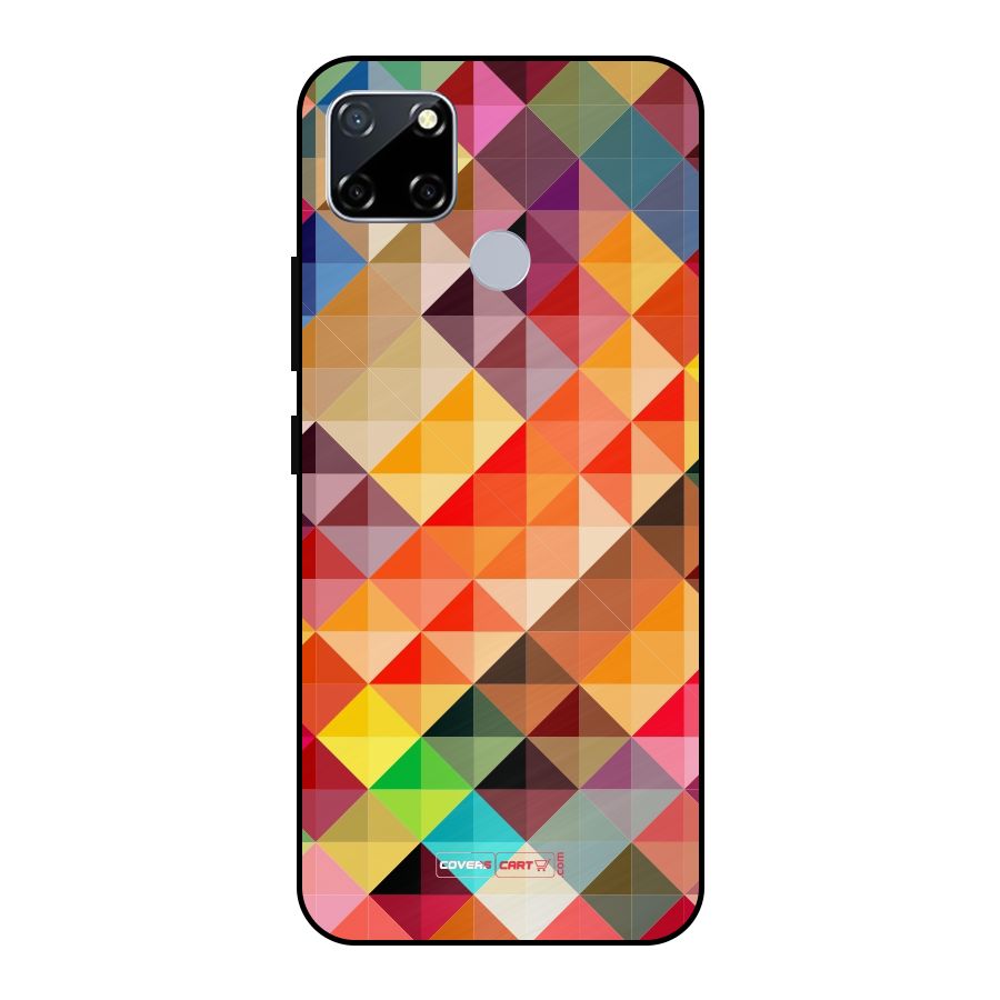 Colorful Cubes Metal Back Case for Realme Narzo 30A