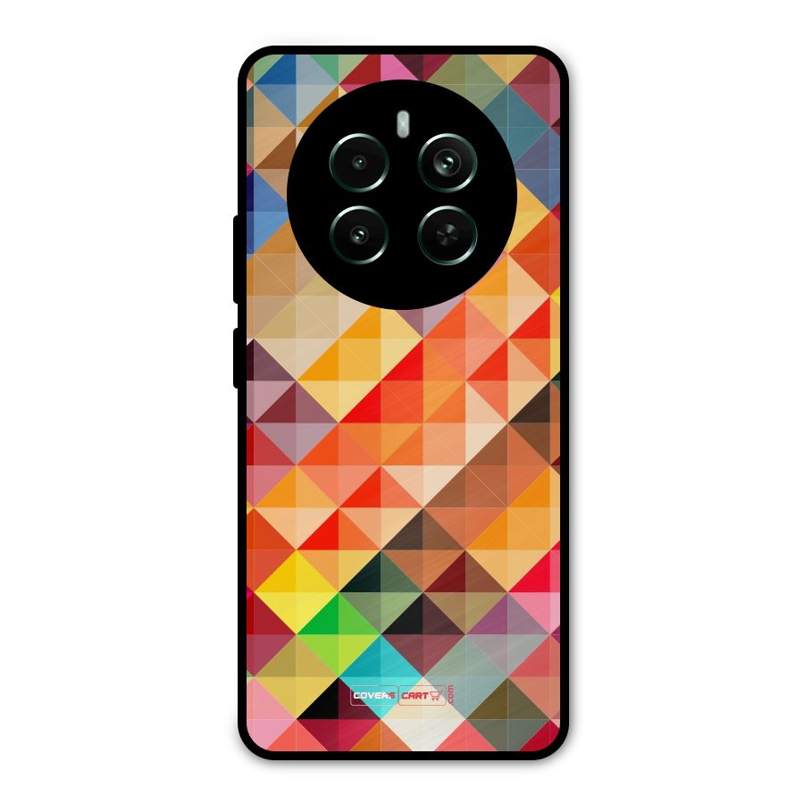 Colorful Cubes Metal Back Case for Realme Narzo 70 Pro