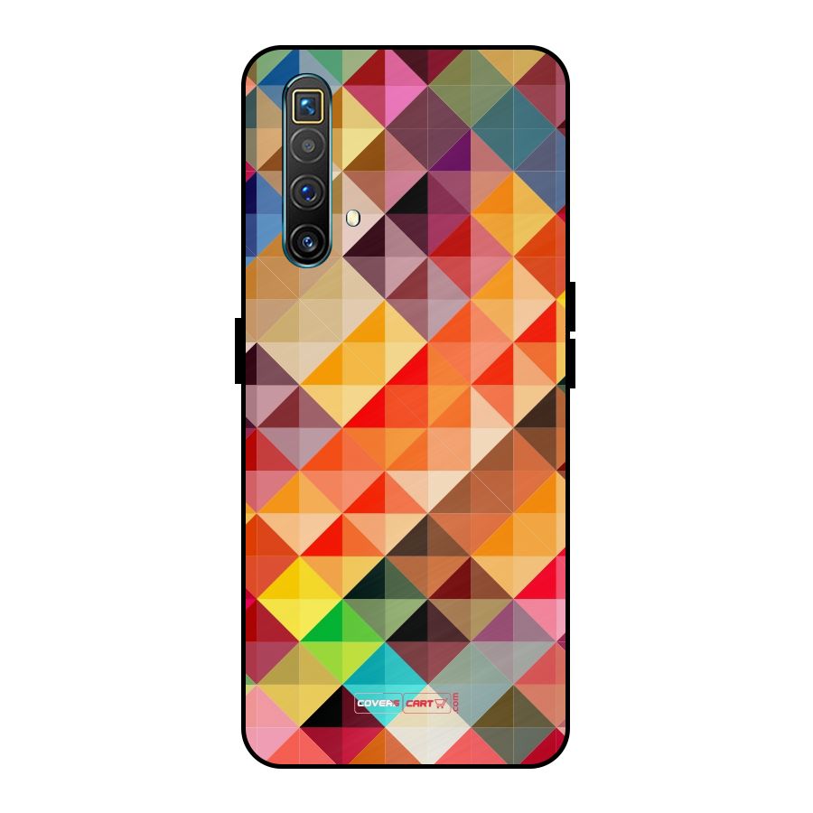 Colorful Cubes Metal Back Case for Realme X3 SuperZoom