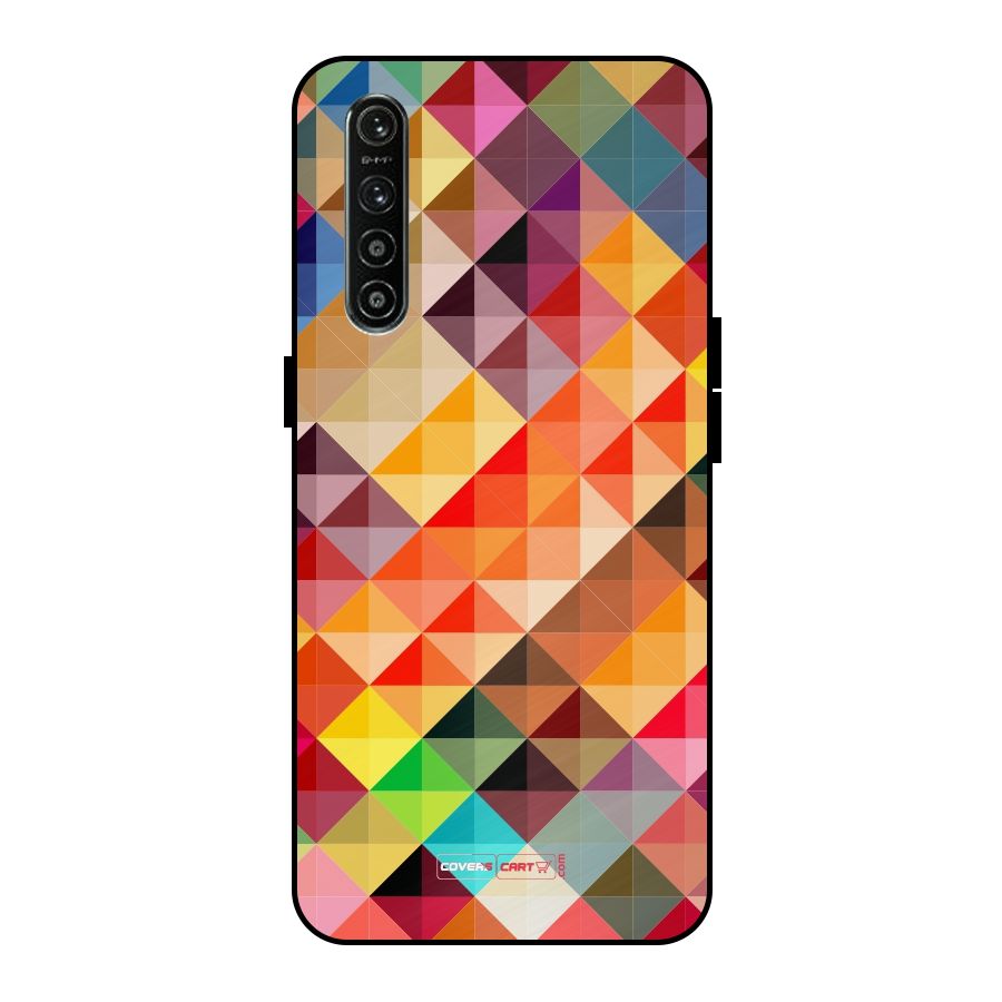 Colorful Cubes Metal Back Case for Realme XT