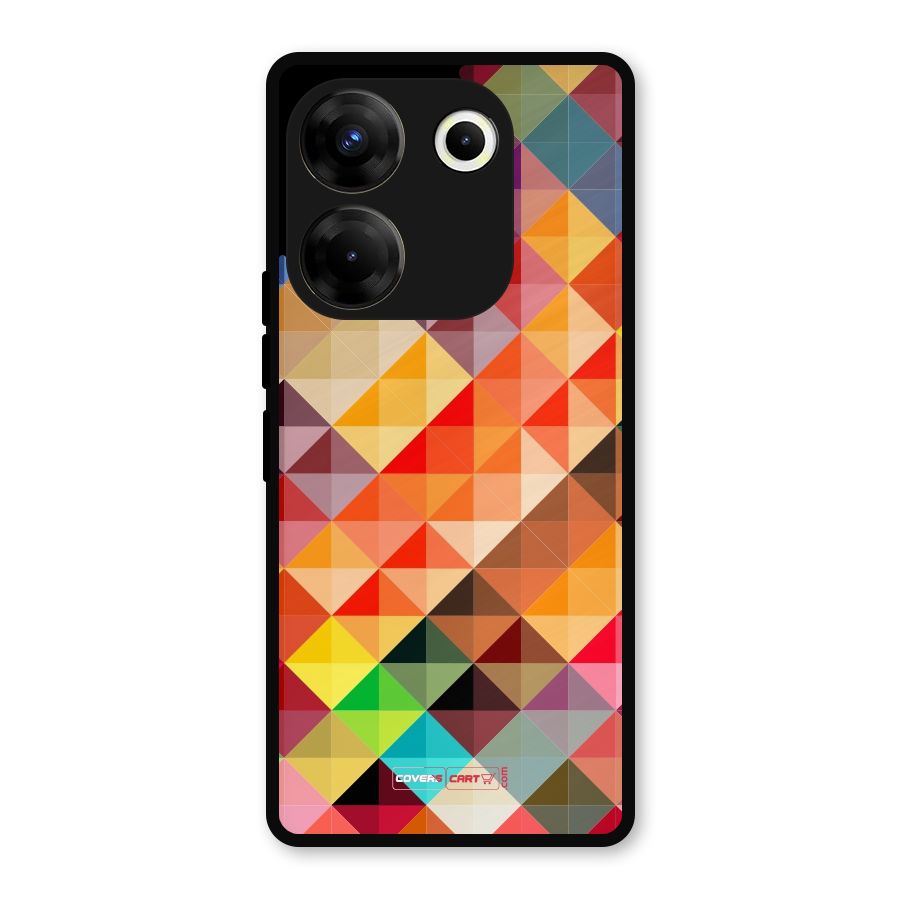 Colorful Cubes Metal Back Case for Tecno Camon 20 Pro