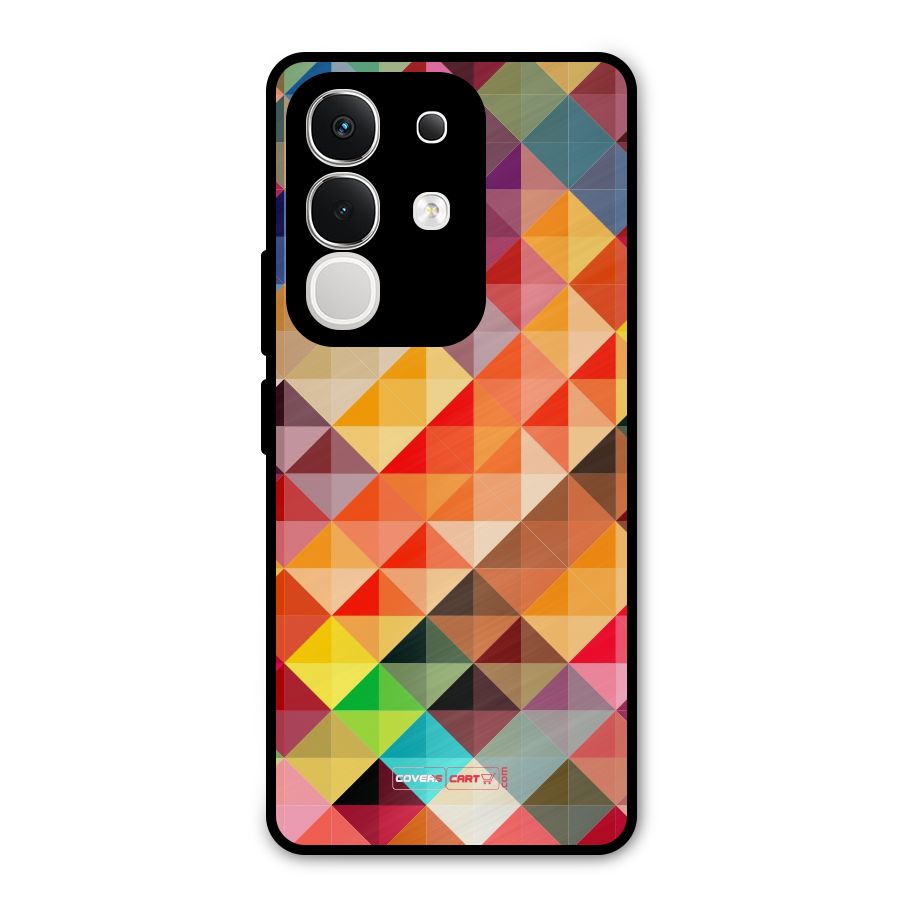 Colorful Cubes Metal Back Case for Vivo T4x