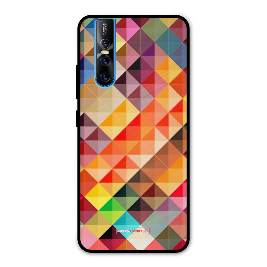 Colorful Cubes Metal Back Case for Vivo V15 Pro