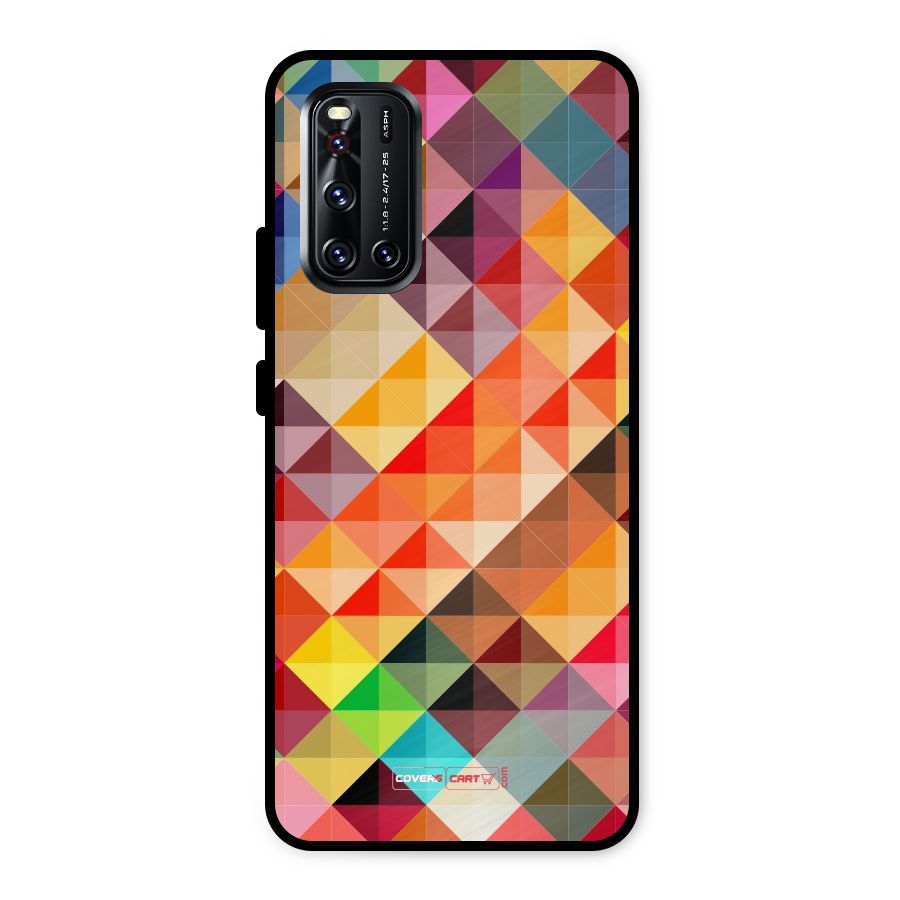Colorful Cubes Metal Back Case for Vivo V19
