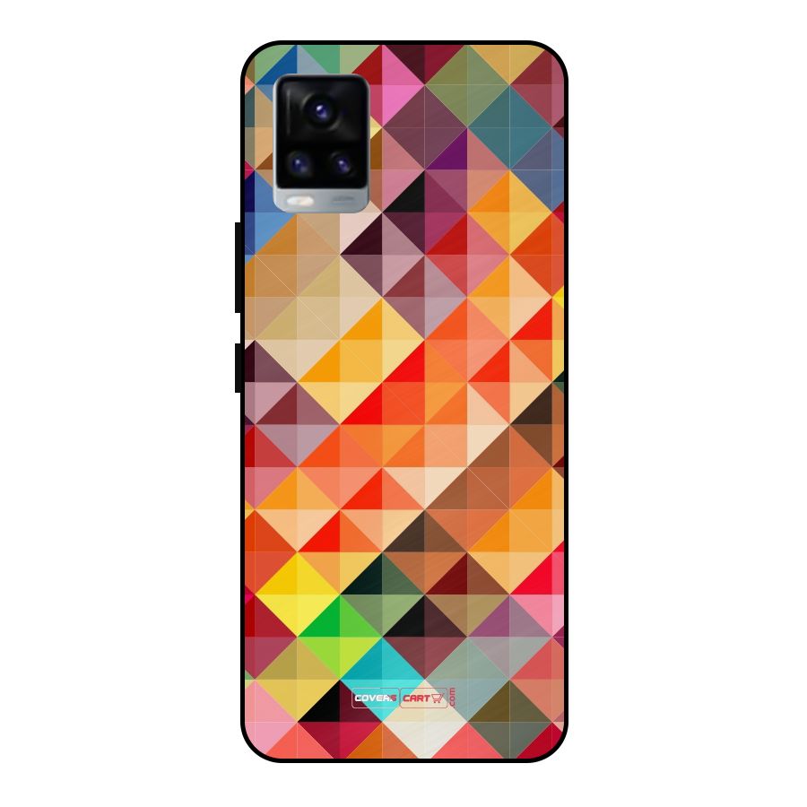 Colorful Cubes Metal Back Case for Vivo V20