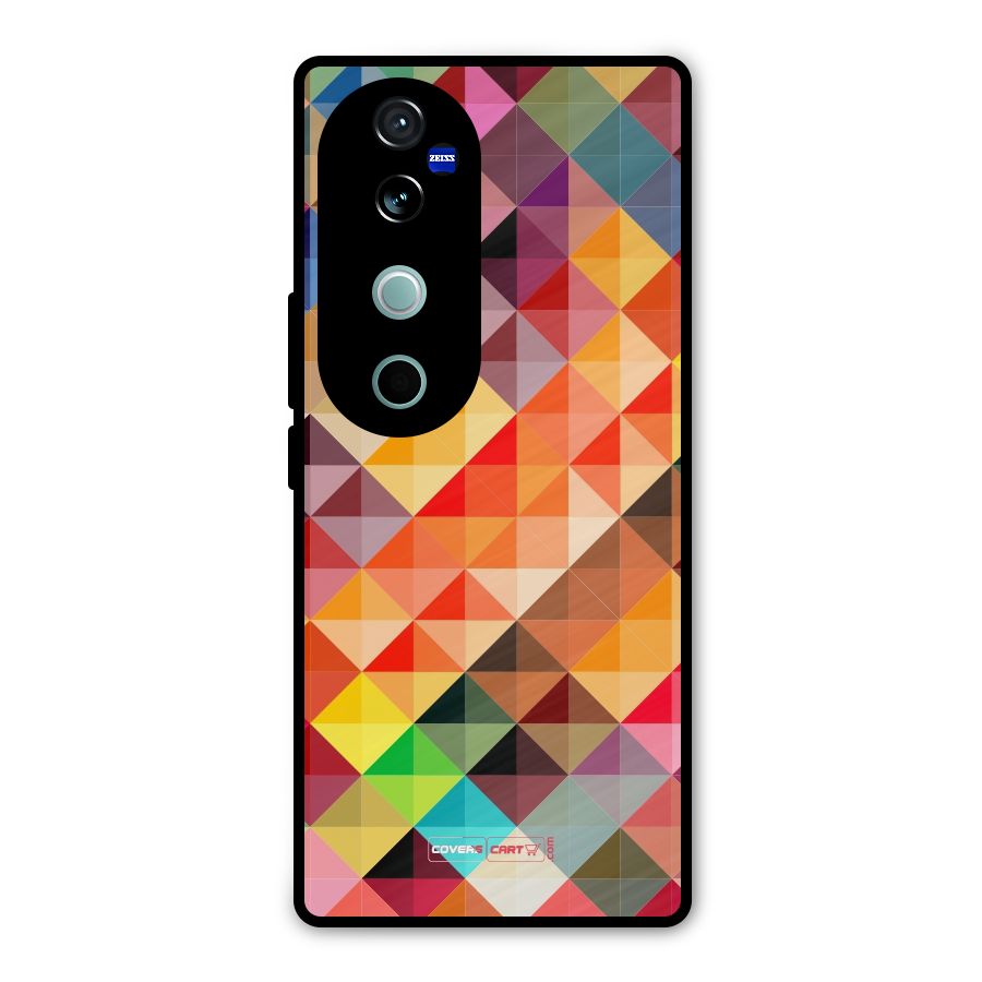 Colorful Cubes Metal Back Case for Vivo V40