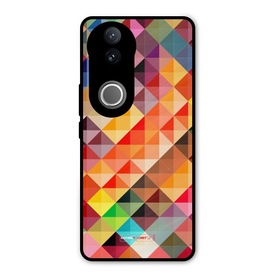Colorful Cubes Metal Back Case for Vivo V50