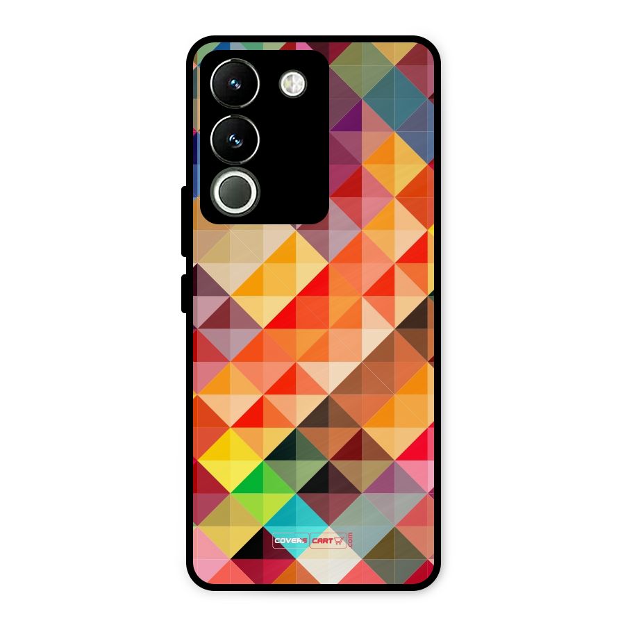 Colorful Cubes Metal Back Case for Vivo Y200