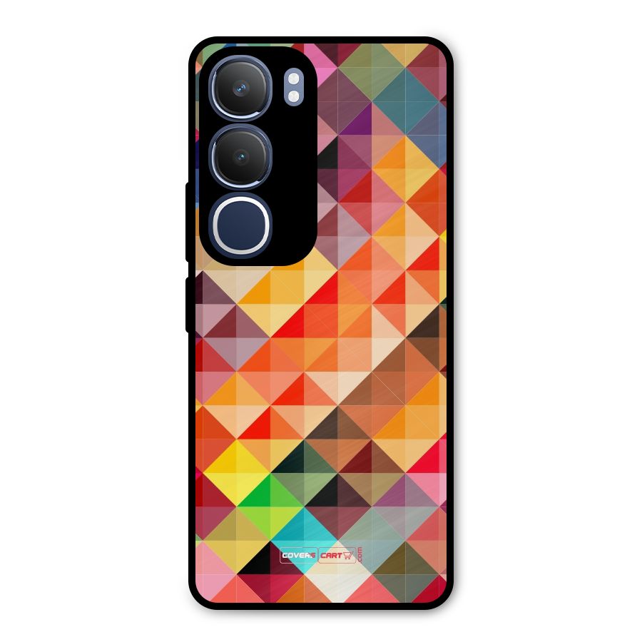 Colorful Cubes Metal Back Case for Vivo Y29