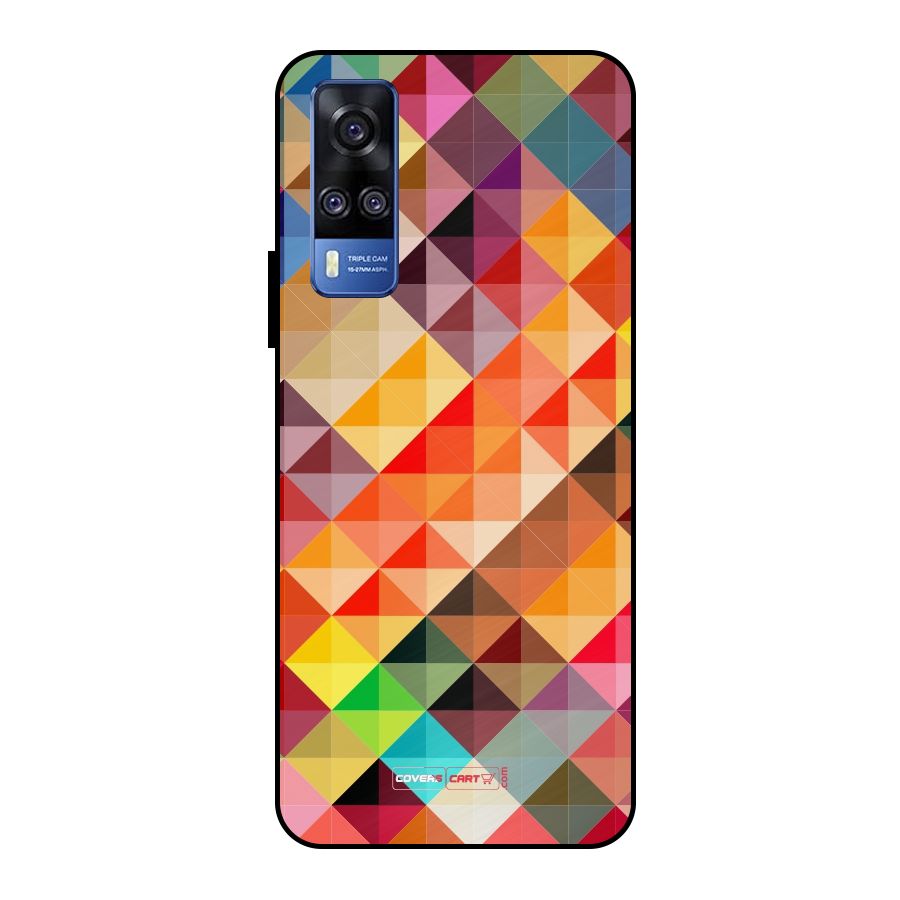 Colorful Cubes Metal Back Case for Vivo Y51