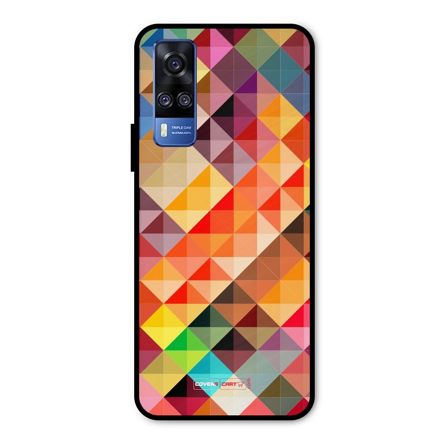 Colorful Cubes Metal Back Case for Vivo Y51A