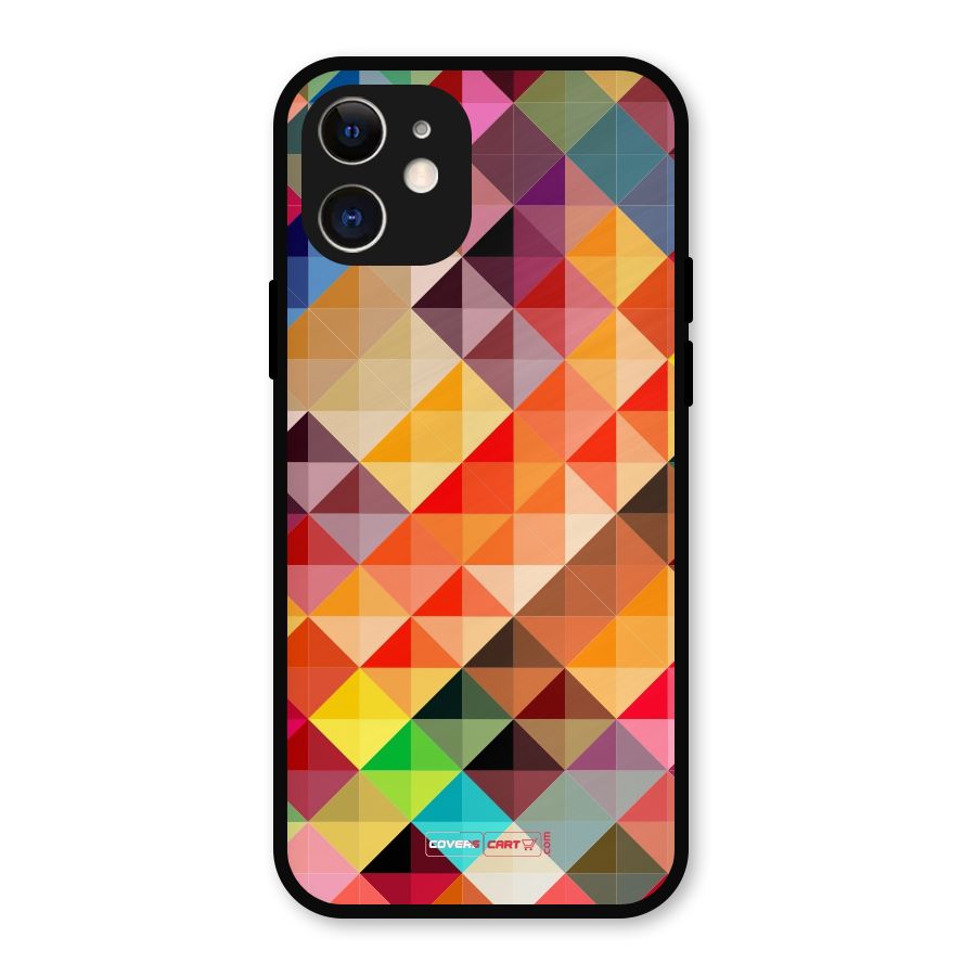 Colorful Cubes Metal Back Case for iPhone 12