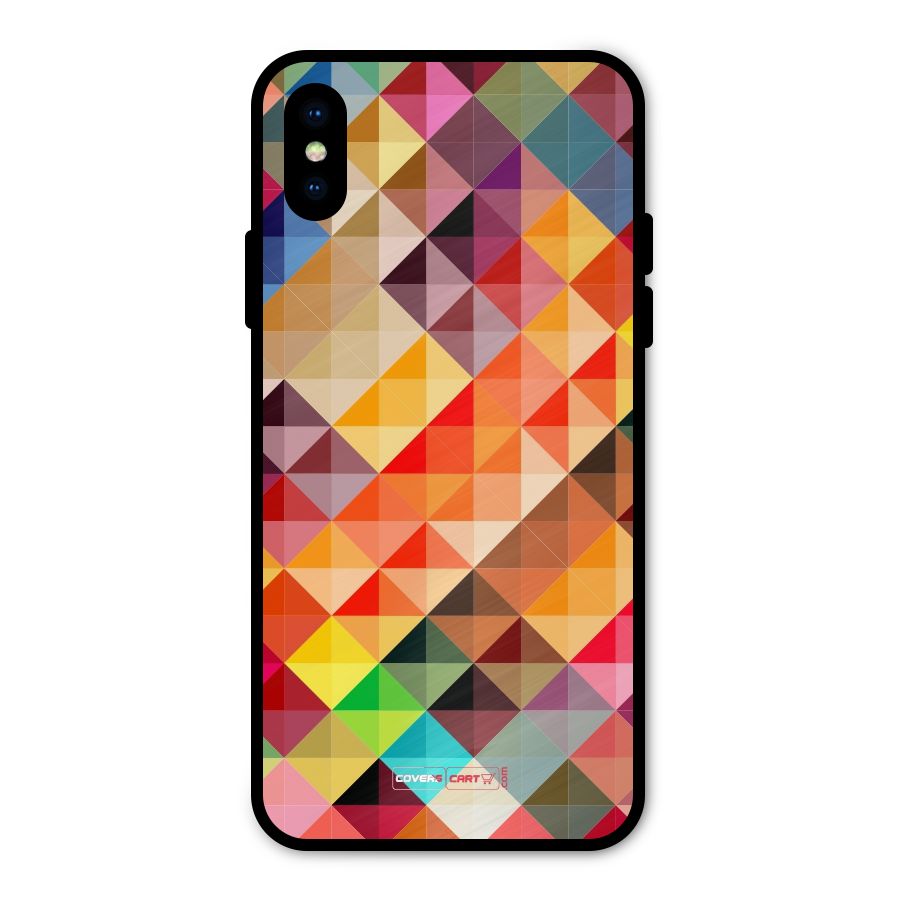 Colorful Cubes Metal Back Case for iPhone X