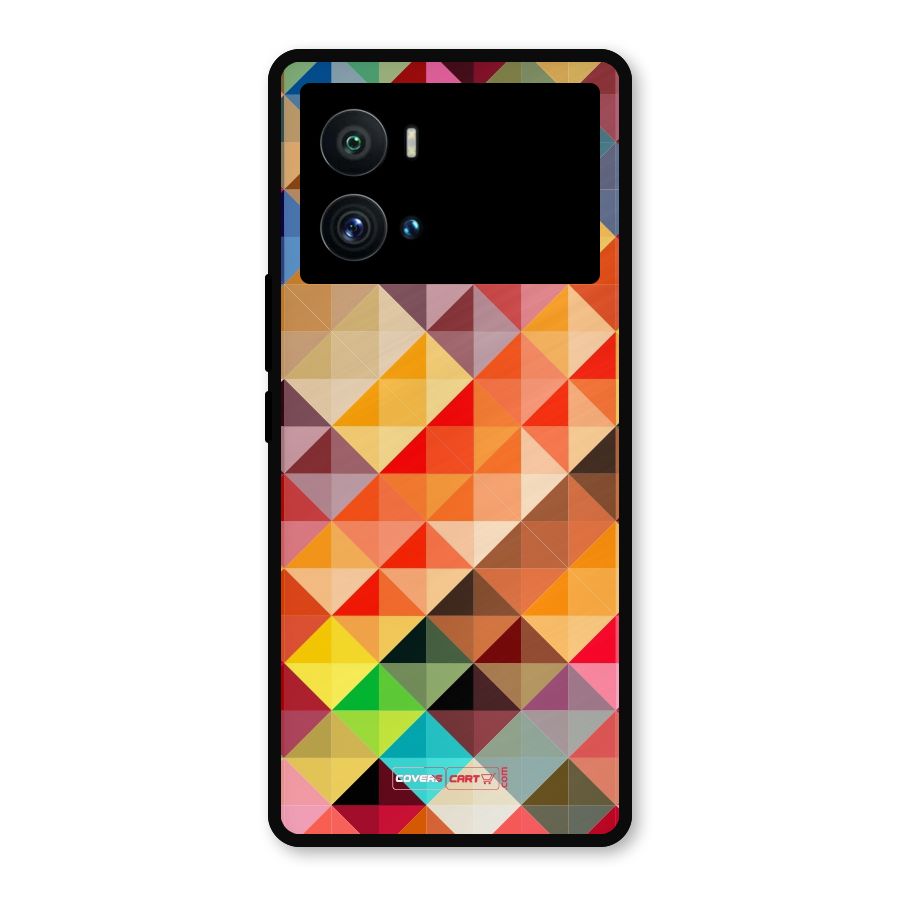 Colorful Cubes Metal Back Case for iQOO 9 Pro
