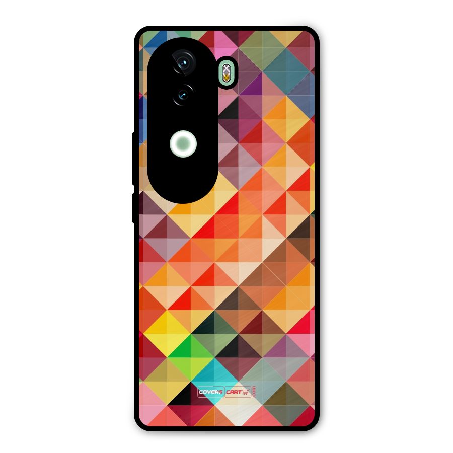 Colorful Cubes Metal Back Case for iQOO Z9s