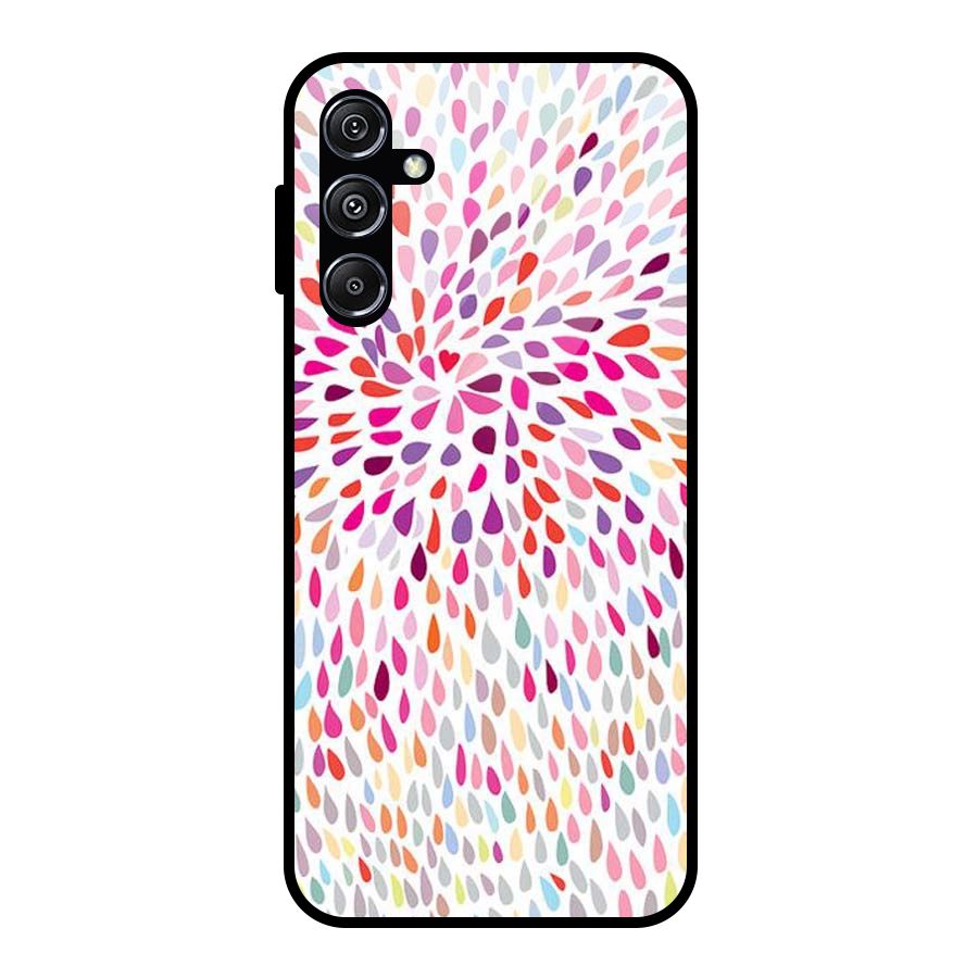 Colorful Decorative Pattern Glass Back Case for Galaxy M34 5G