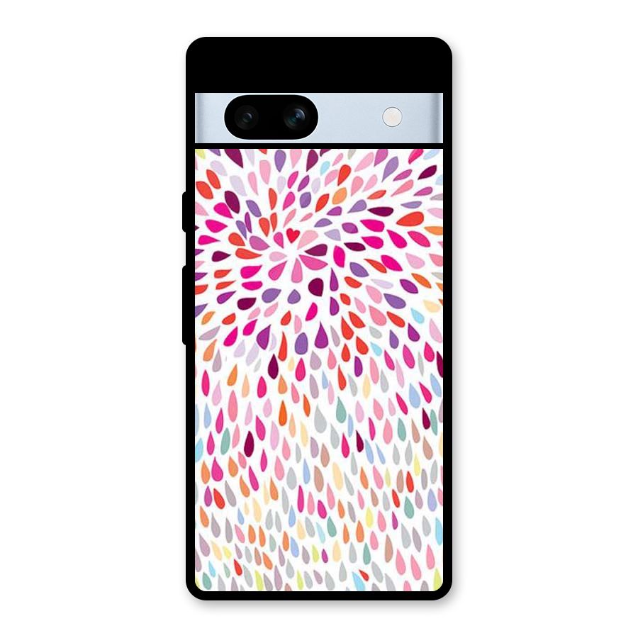 Colorful Decorative Pattern Glass Back Case for Google Pixel 7a