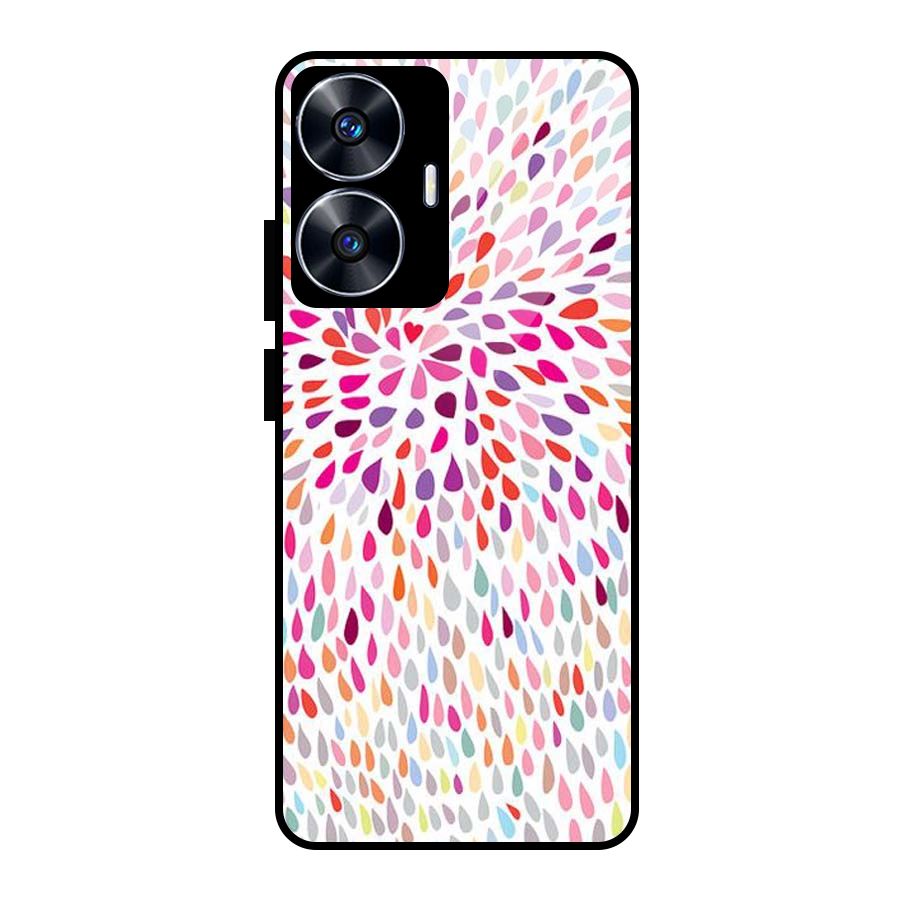Colorful Decorative Pattern Glass Back Case for Realme Narzo N55