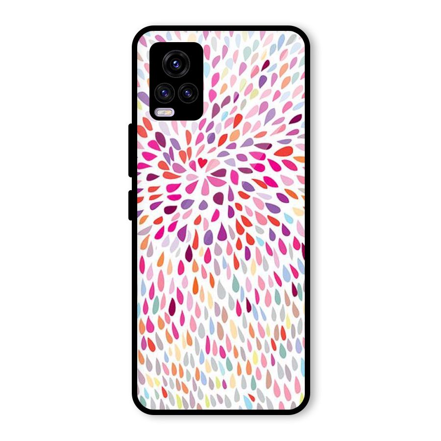 Colorful Decorative Pattern Glass Back Case for Vivo V20 2021