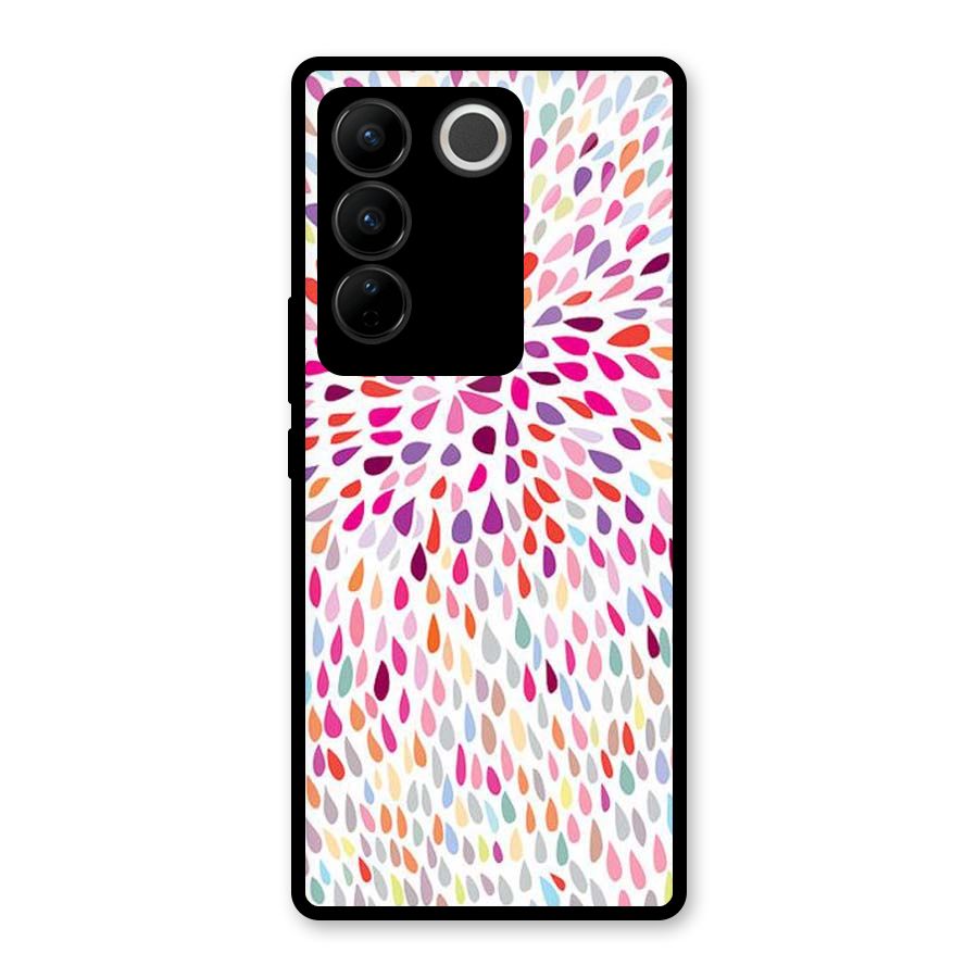 Colorful Decorative Pattern Glass Back Case for Vivo V27 Pro