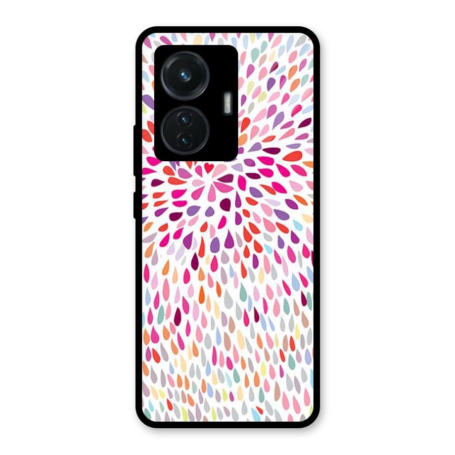 Colorful Decorative Pattern Glass Back Case for iQOO Z6 44W