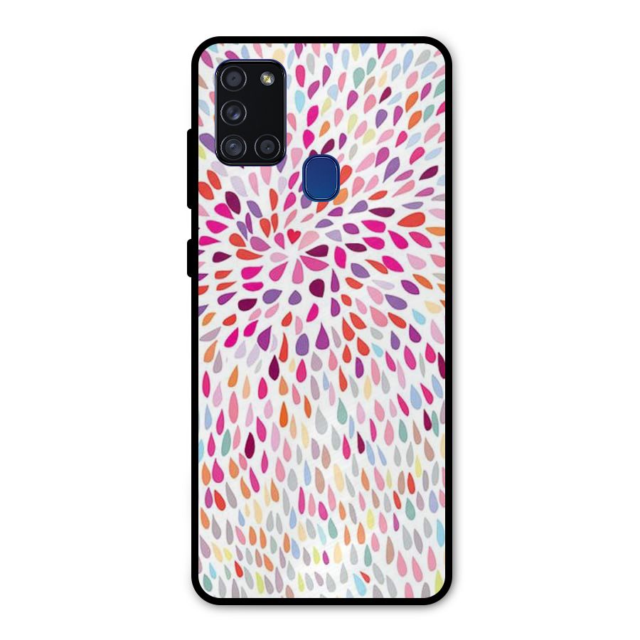 Colorful Decorative Pattern Metal Back Case for Galaxy A21s