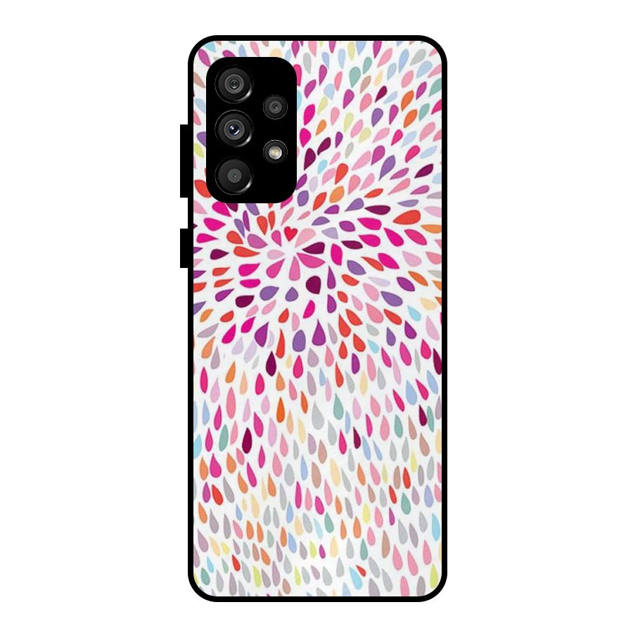 Colorful Decorative Pattern Metal Back Case for Galaxy A73 5G