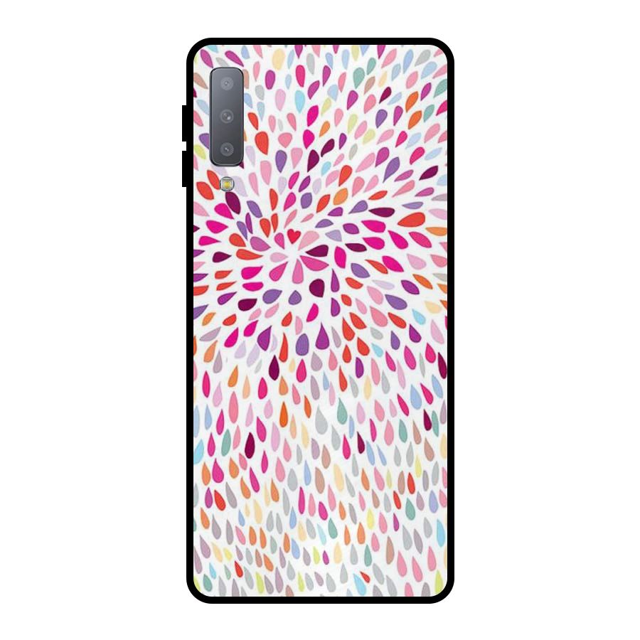 Colorful Decorative Pattern Metal Back Case for Galaxy A7 (2018)