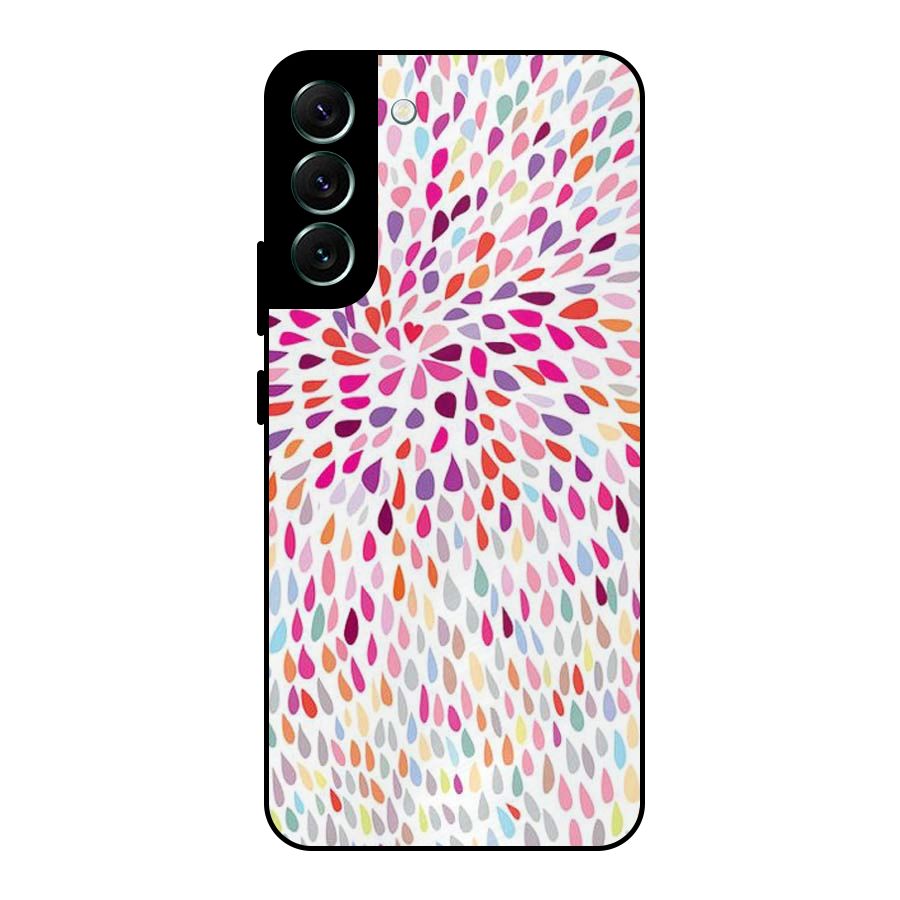 Colorful Decorative Pattern Metal Back Case for Galaxy S22 Plus 5G