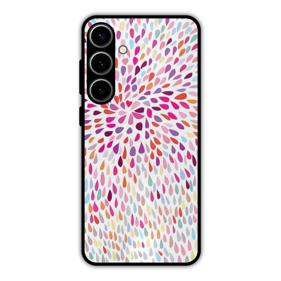 Colorful Decorative Pattern Metal Back Case for Galaxy S24 Plus