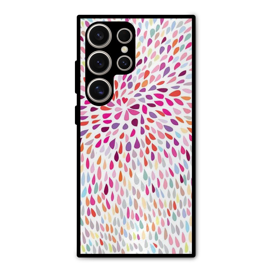 Colorful Decorative Pattern Metal Back Case for Galaxy S24 Ultra
