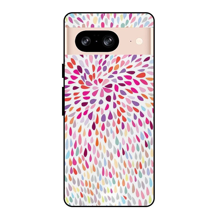 Colorful Decorative Pattern Metal Back Case for Google Pixel 8