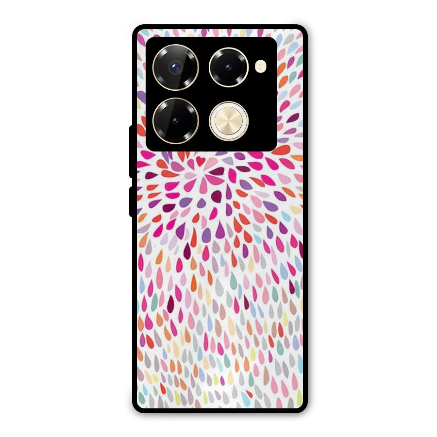 Colorful Decorative Pattern Metal Back Case for Infinix Note 40 Pro