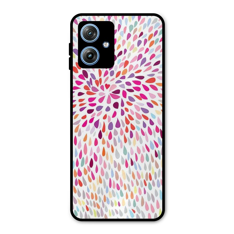 Colorful Decorative Pattern Metal Back Case for Moto G54