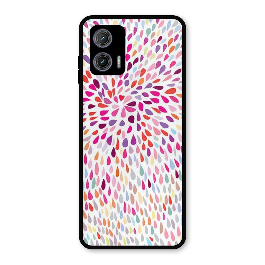 Colorful Decorative Pattern Metal Back Case for Moto G73