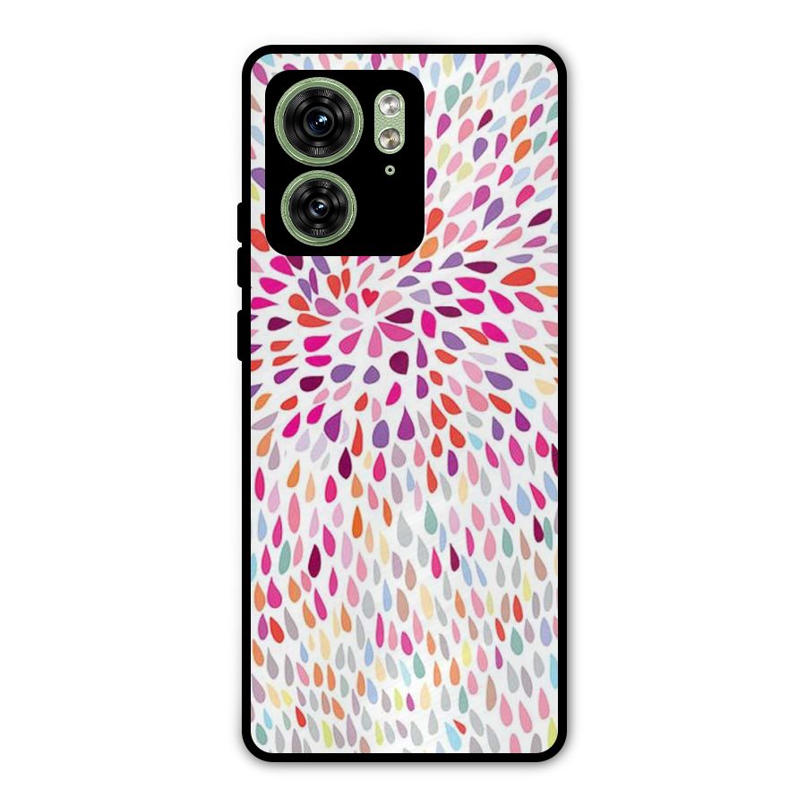 Colorful Decorative Pattern Metal Back Case for Motorola Edge 40 5G