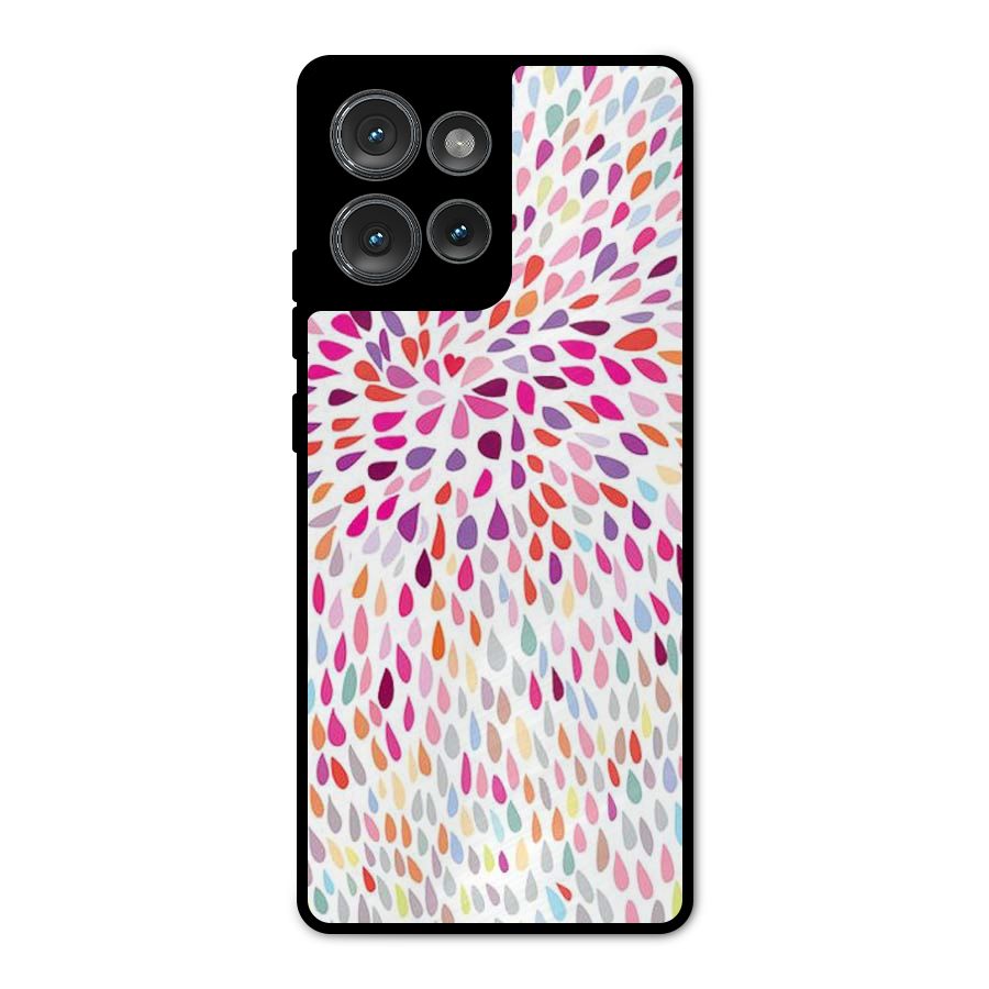 Colorful Decorative Pattern Metal Back Case for Motorola Edge 50