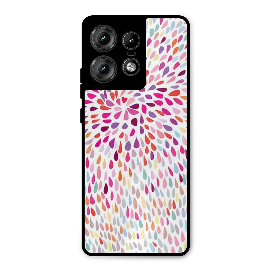 Colorful Decorative Pattern Metal Back Case for Motorola Edge 50 Pro