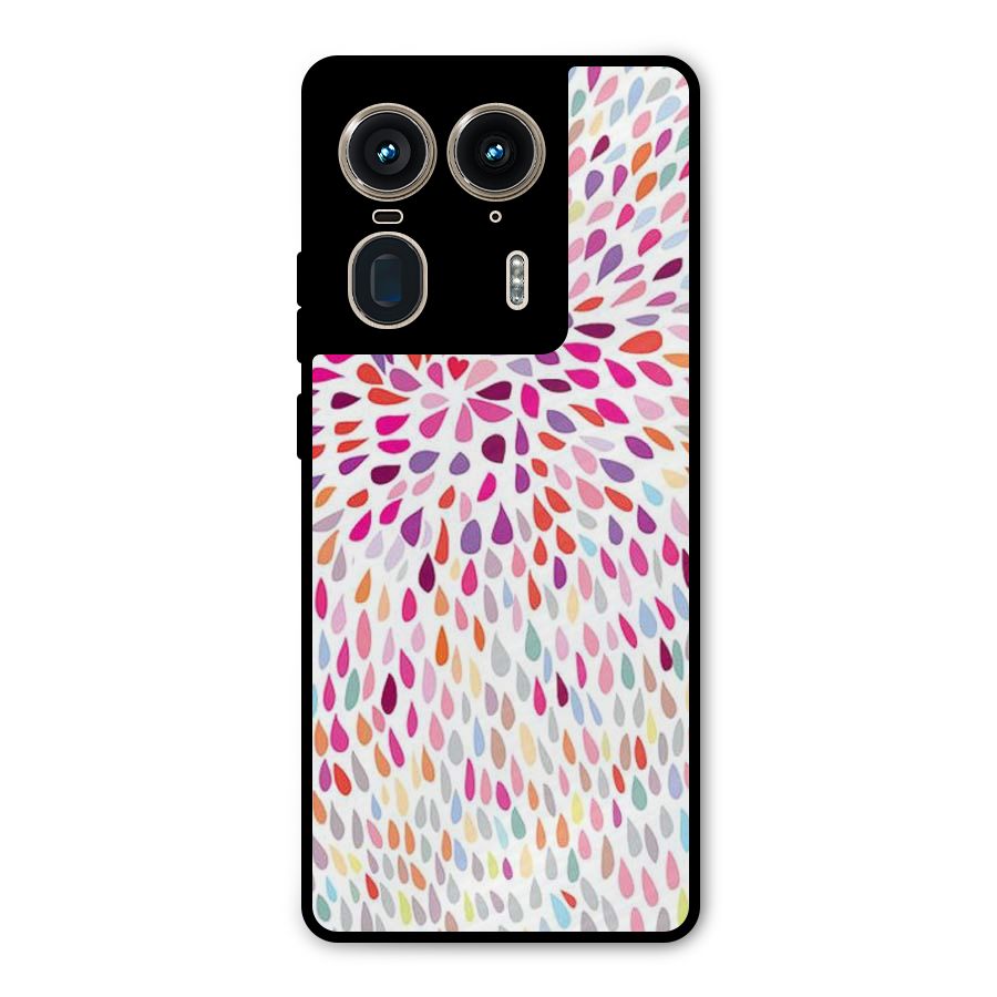 Colorful Decorative Pattern Metal Back Case for Motorola Edge 50 Ultra