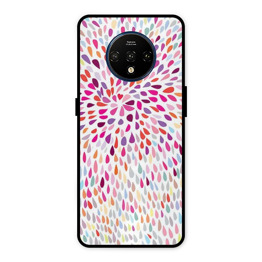 Colorful Decorative Pattern Metal Back Case for OnePlus 7T