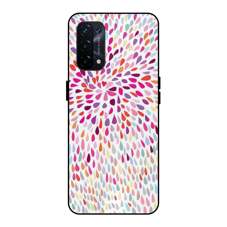 Colorful Decorative Pattern Metal Back Case for Oppo A74 5G