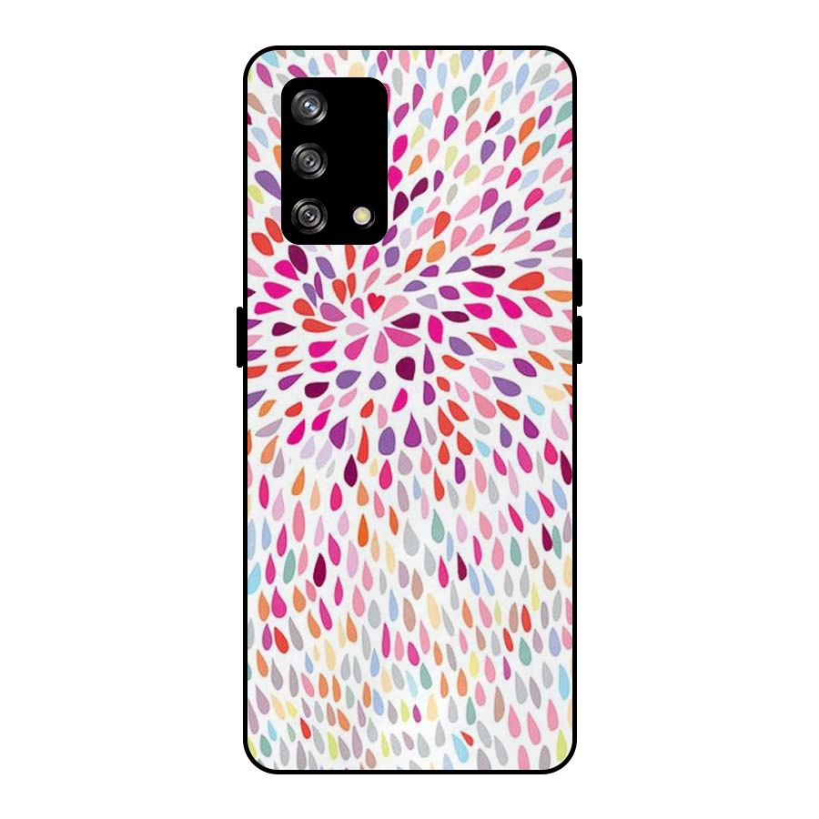 Colorful Decorative Pattern Metal Back Case for Oppo F19