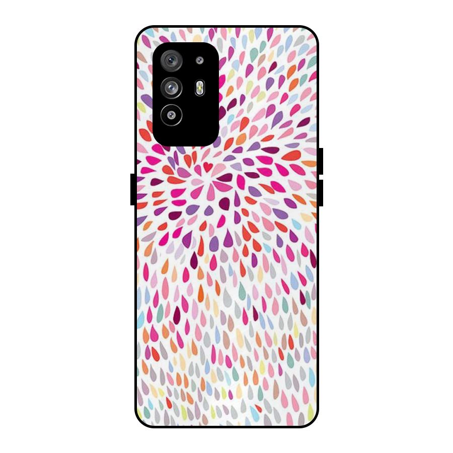 Colorful Decorative Pattern Metal Back Case for Oppo F19 Pro Plus 5G
