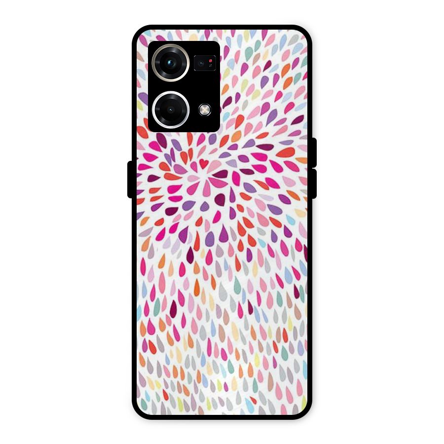Colorful Decorative Pattern Metal Back Case for Oppo F21s Pro 4G