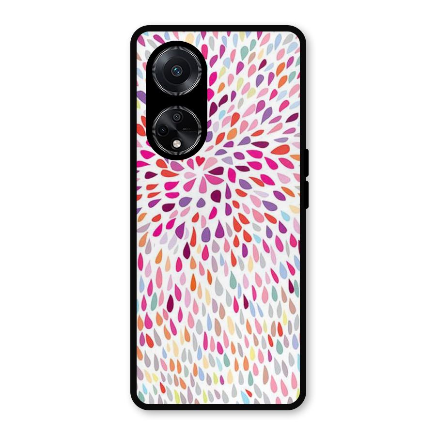 Colorful Decorative Pattern Metal Back Case for Oppo F23