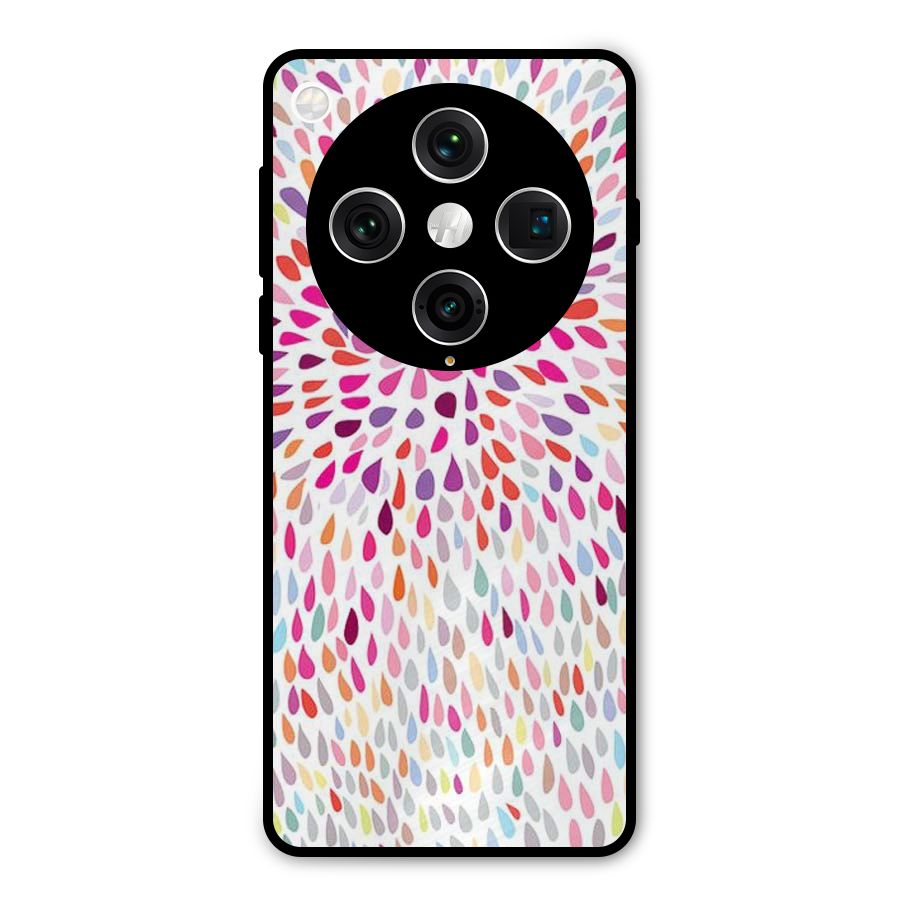 Colorful Decorative Pattern Metal Back Case for Oppo Find X8 Pro