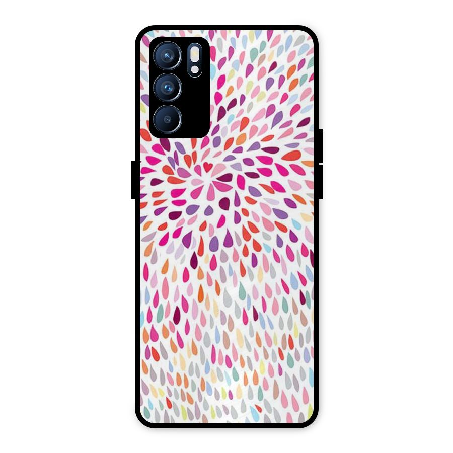 Colorful Decorative Pattern Metal Back Case for Oppo Reno6 5G