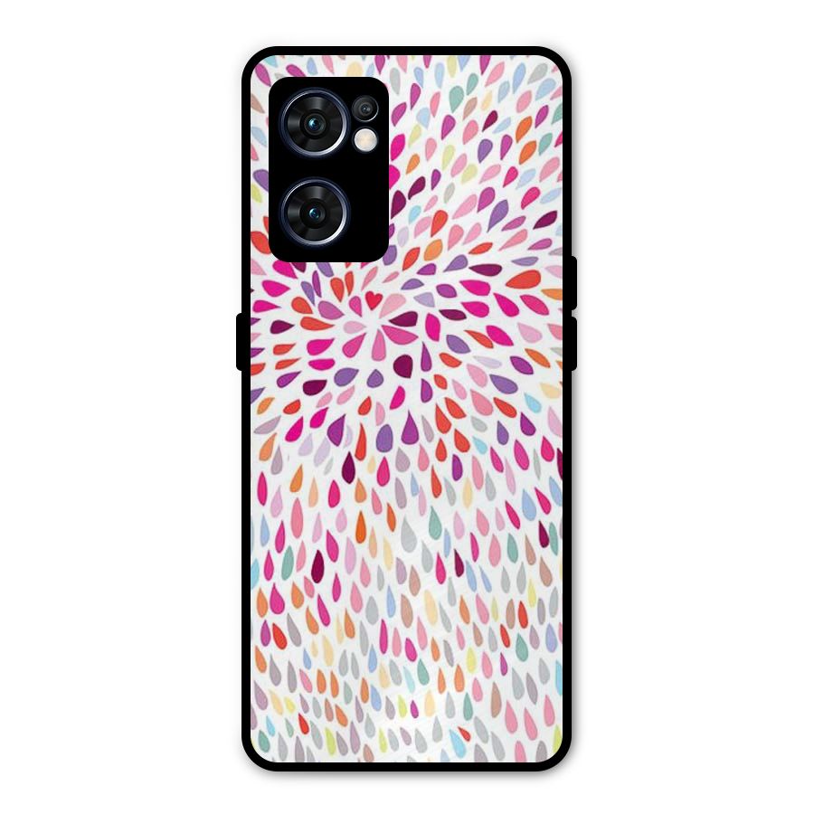 Colorful Decorative Pattern Metal Back Case for Oppo Reno7 5G